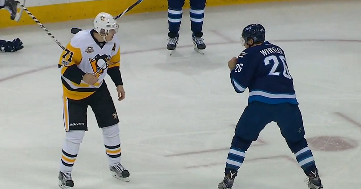 Breaking: Malkin &amp;amp; Wheeler drop the gloves in revenge fight.