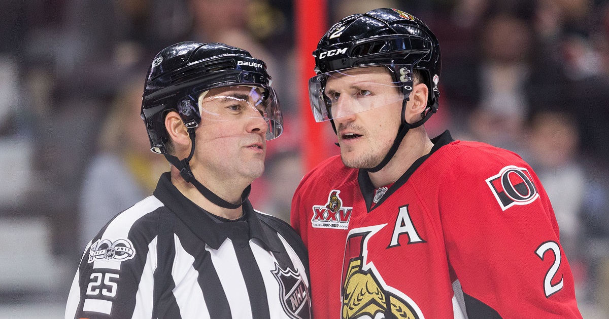 Dion Phaneuf, victim of the most brutal chant of the NHL season tonight.