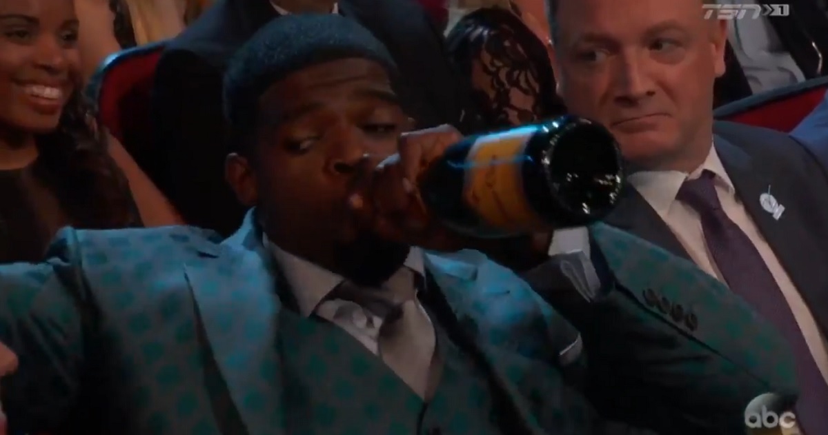 Cameras catch P.K. Subban having a blast at the ESPY Awards.