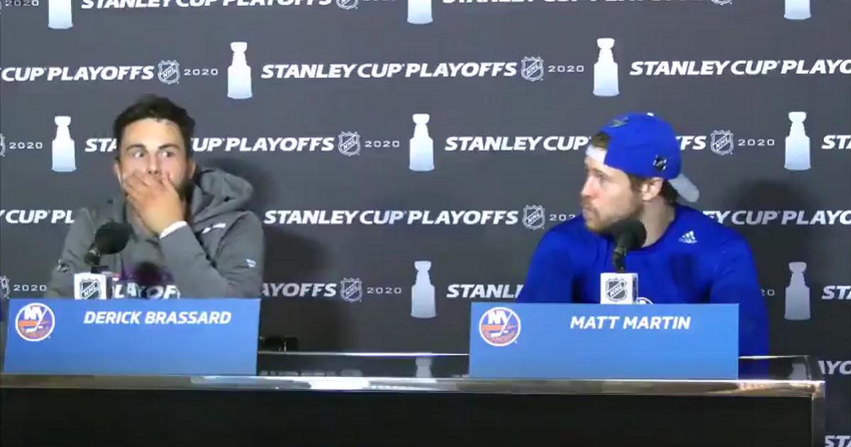 Derick Brassard sends Matt Martin into a panic with a post game prank.