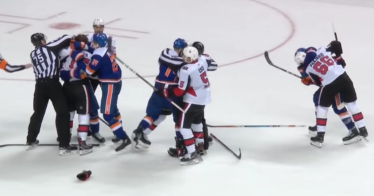 All hell breaks loose in New York with 3 fights in the final 30 seconds!