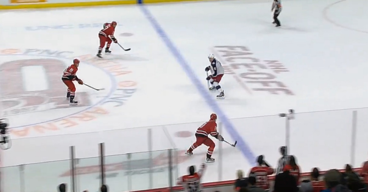 Hurricanes get a 3 on 1 break, and lose the game seconds later. 