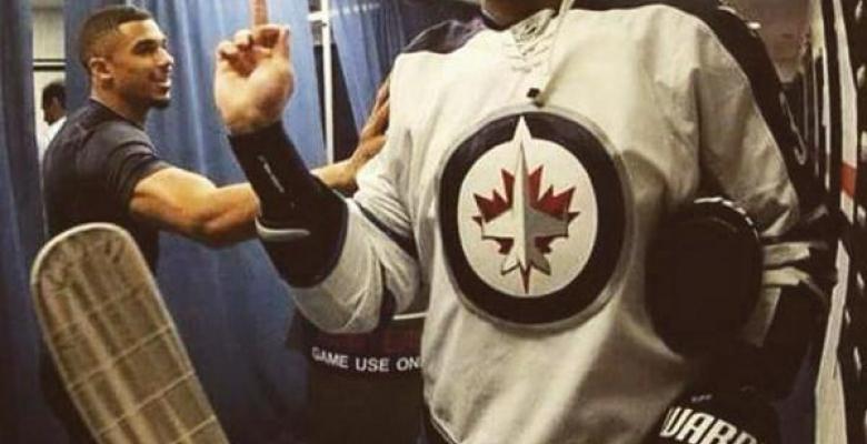 (PHOTOS): This picture of Dustin Byfuglien and Evander Kane sums up their relationship.