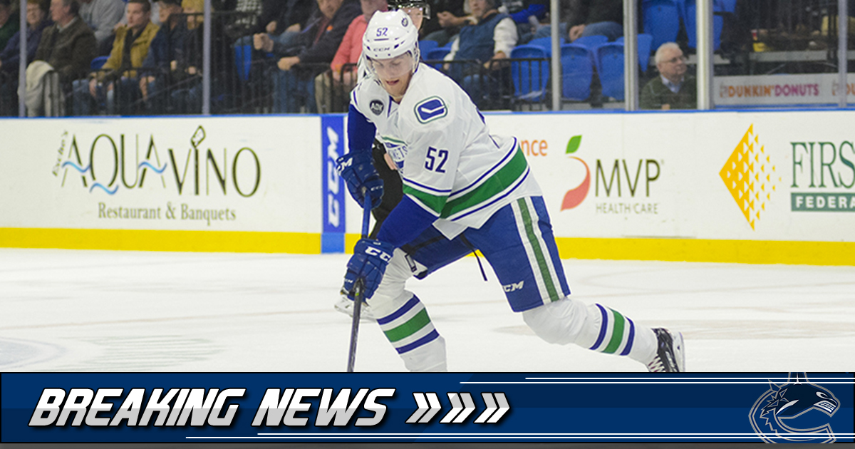 Breaking: Canucks announce a roster move