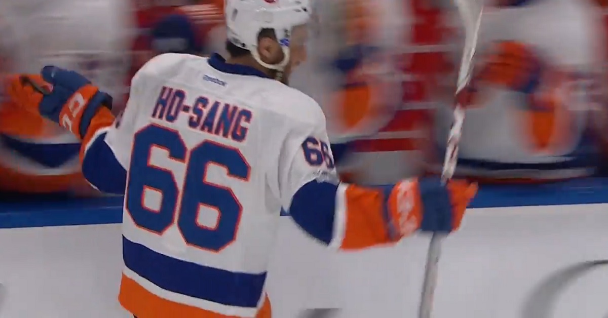 Controversial rookie Josh Ho-Sang scores his first in the NHL.