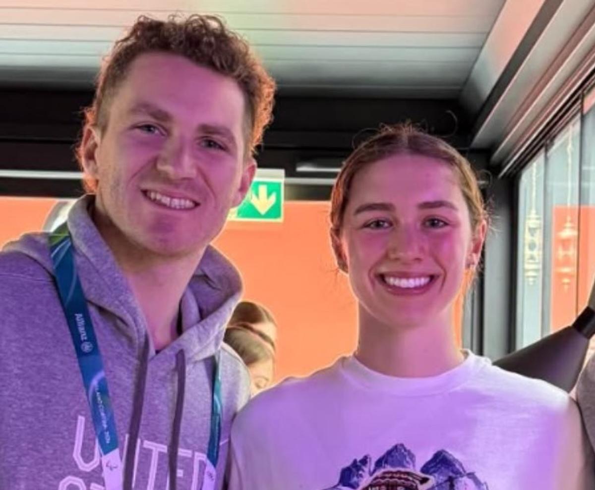 Matthew Tkachuk and Caroline Harvey 