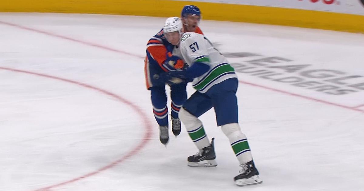 Connor McDavid-vs-Tyler Myers-Low-blow